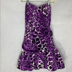 Pacificplex size medium dress purple animal print